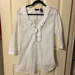 White Blouse with Ruffles